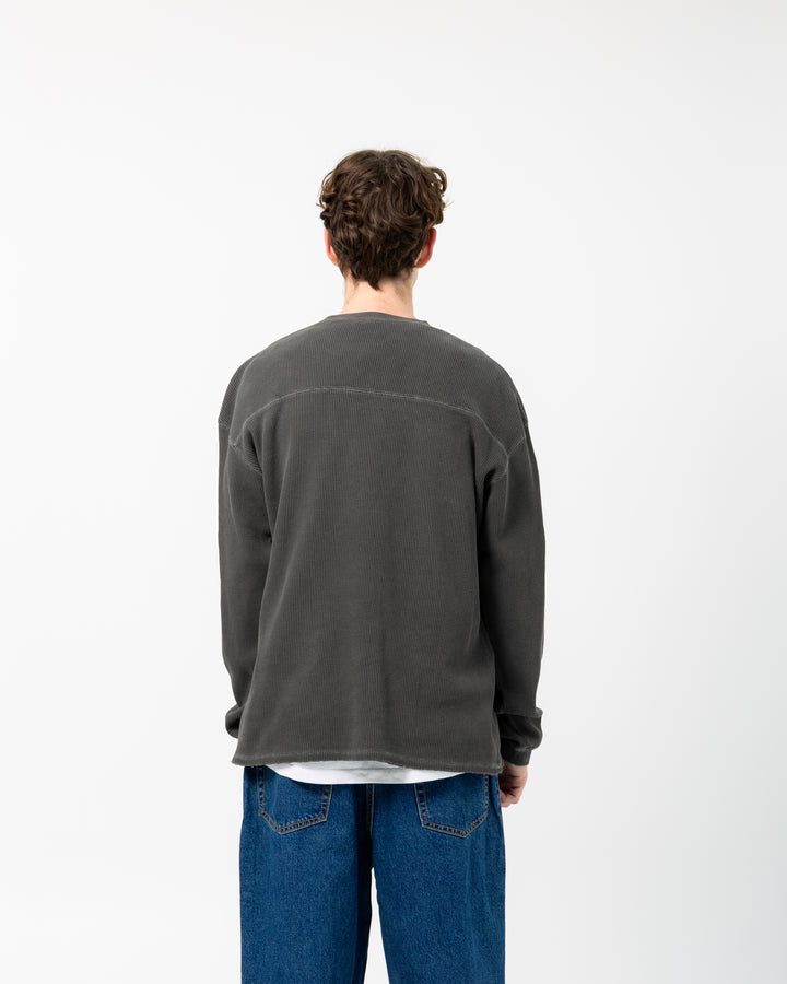 THAT Waffle L/S Tee | Charcoal