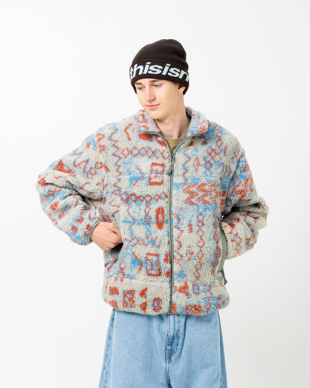 T Sherpa Fleece Jacket | Stone