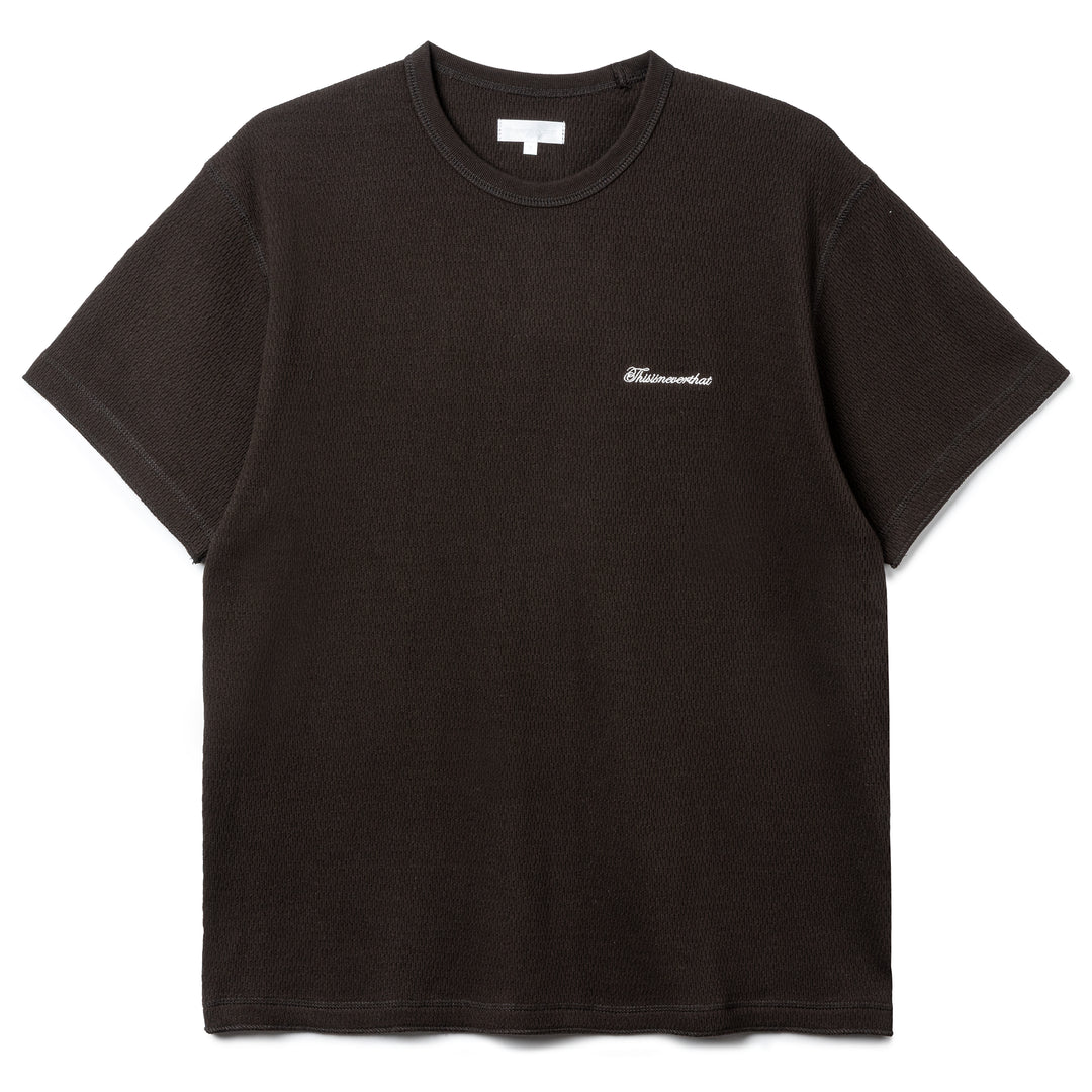Waffle Tee | Off Black