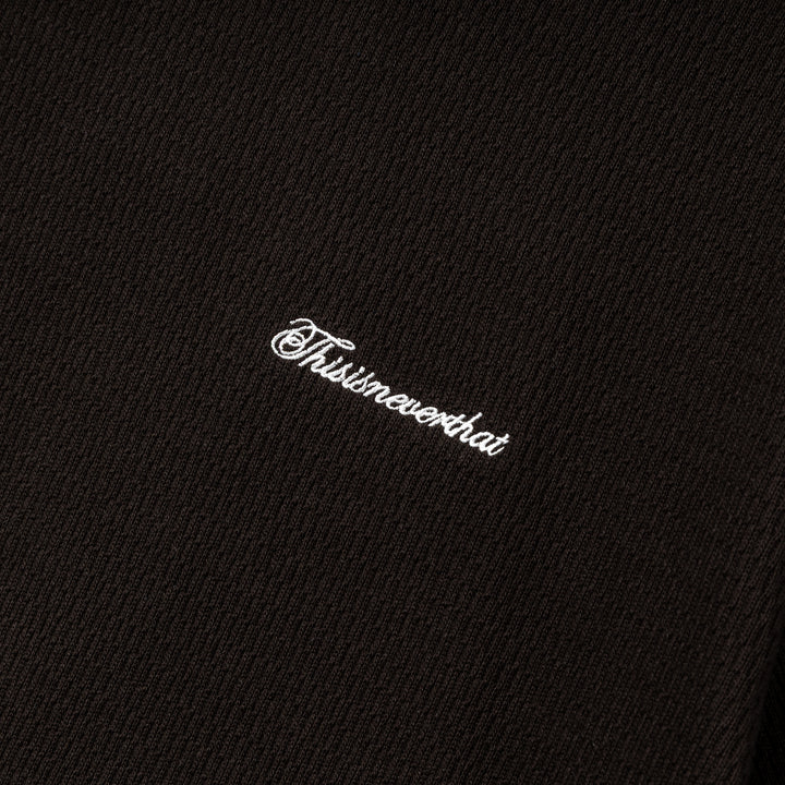 Waffle Tee | Off Black