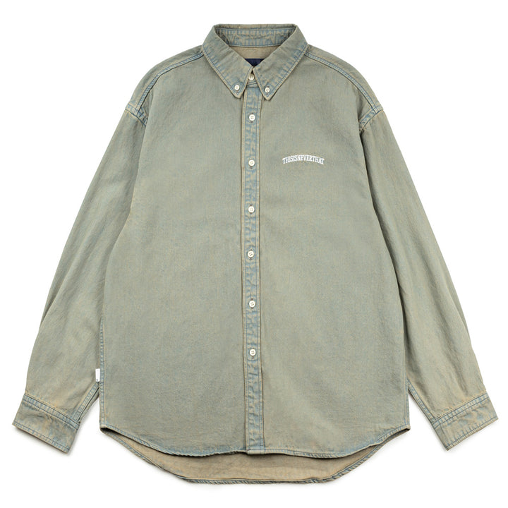 Washed Denim L/S Shirt | Grey