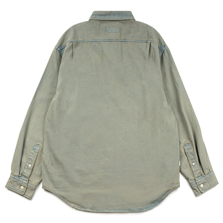 Washed Denim L/S Shirt | Grey