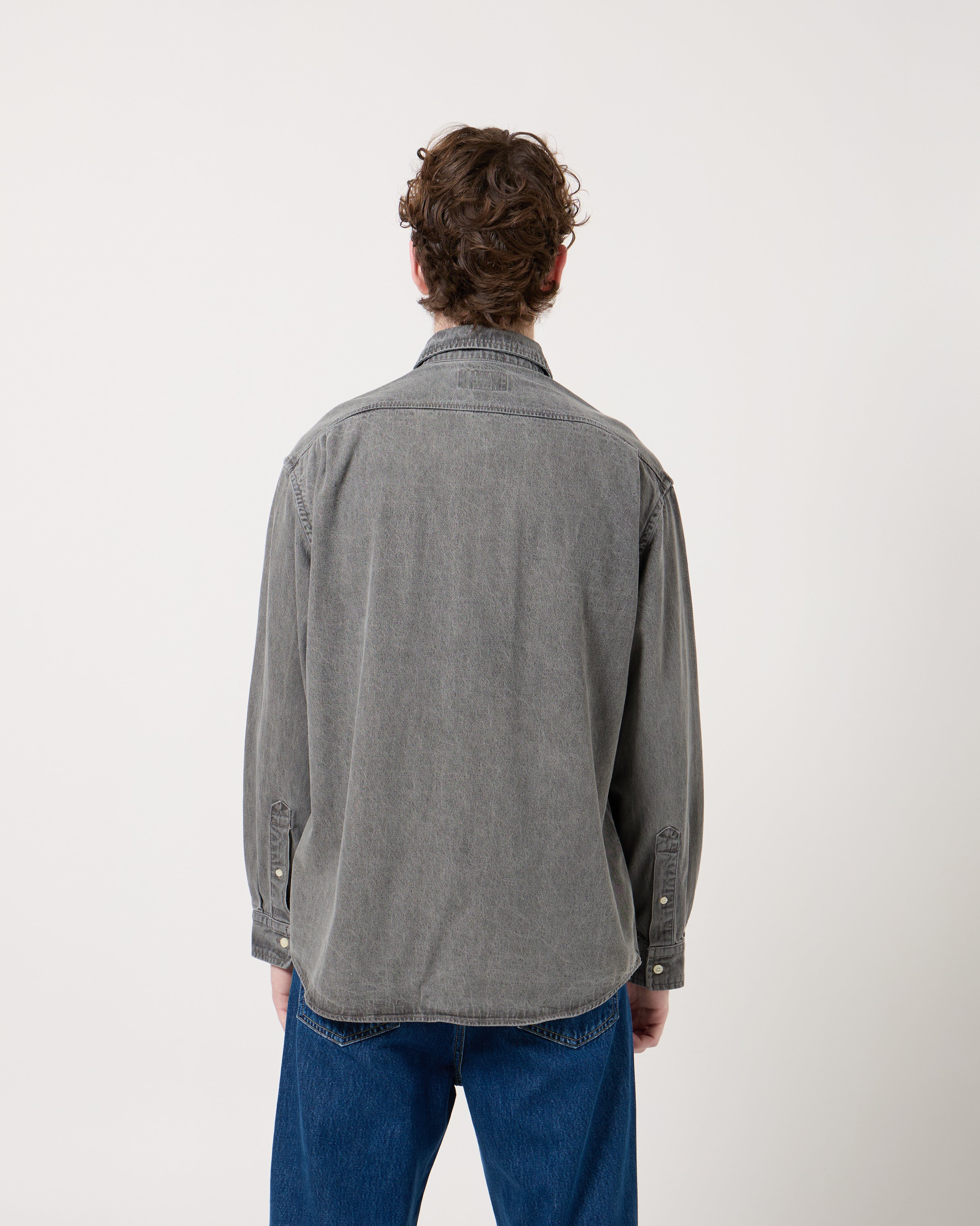 thisisneverthat Washed Denim L/S Shirt | Grey