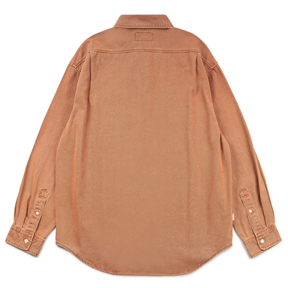 Washed Denim L/S Shirt | Orange