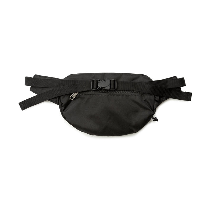 Washed Nylon Waist Bag | Black