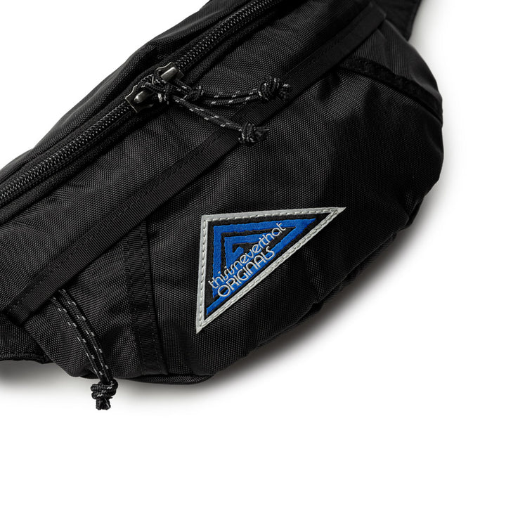 Washed Nylon Waist Bag | Black