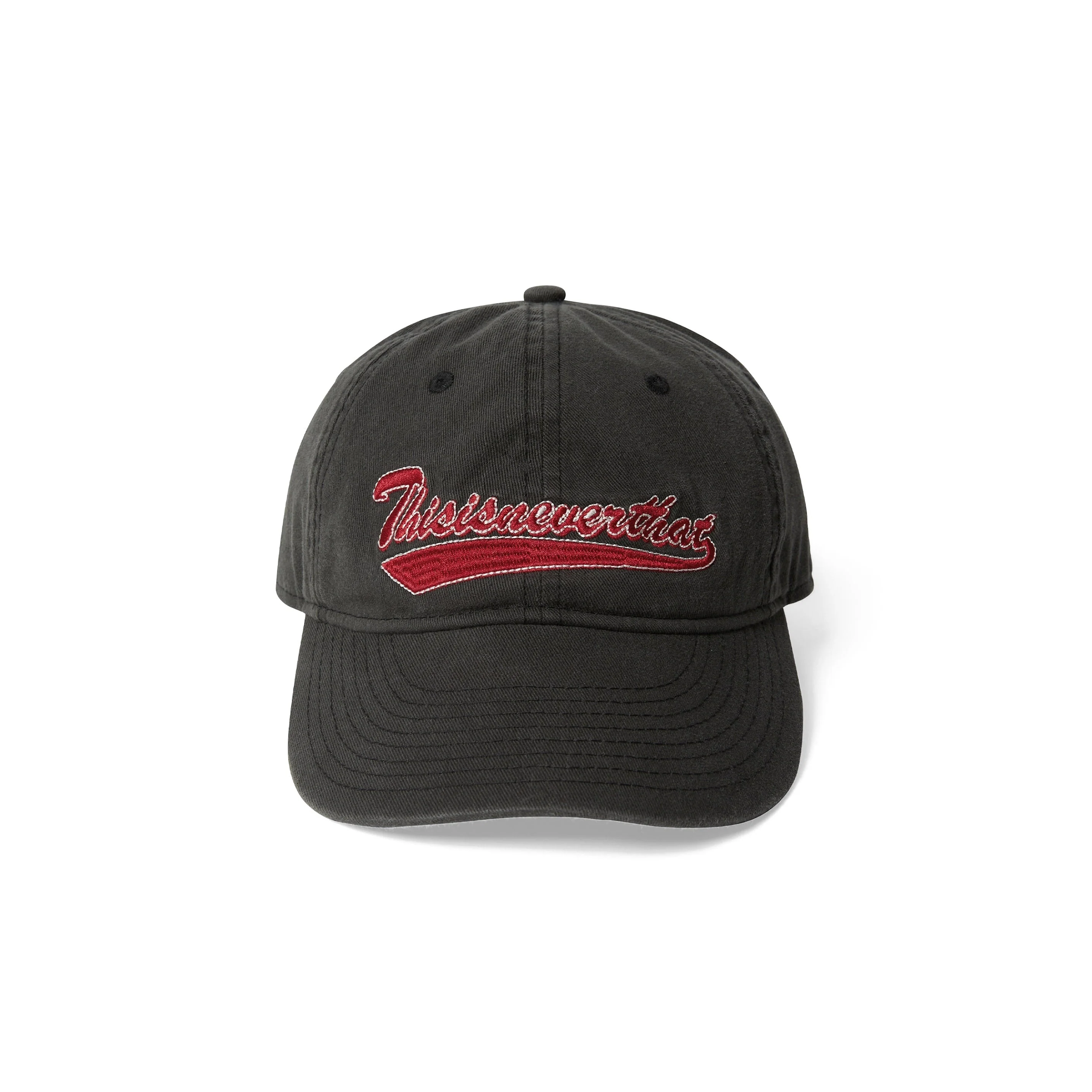 Washed Script Logo Cap | Charcoal