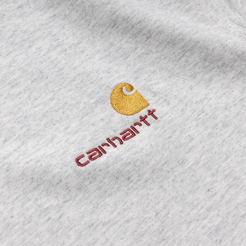 Carhartt WIP American Script Tee | Grey Heather - CROSSOVER