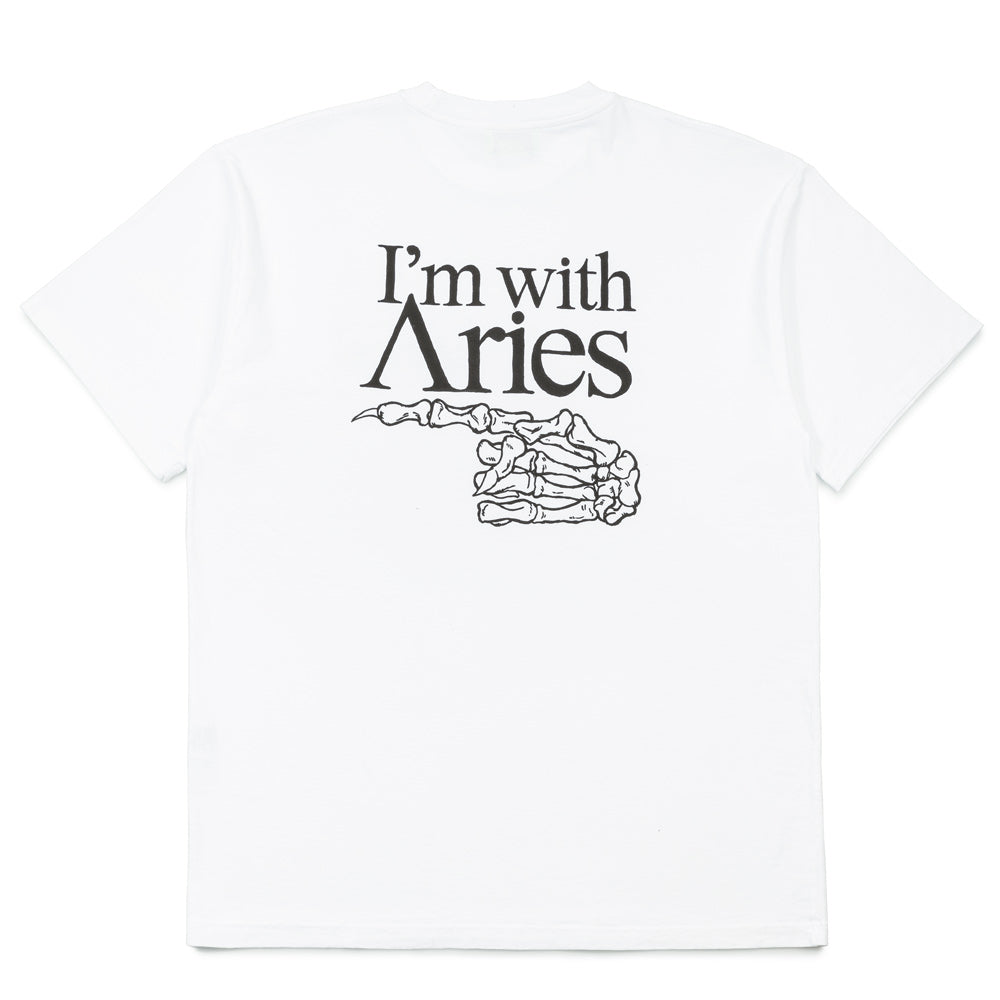 I'm With Aries Tee | White