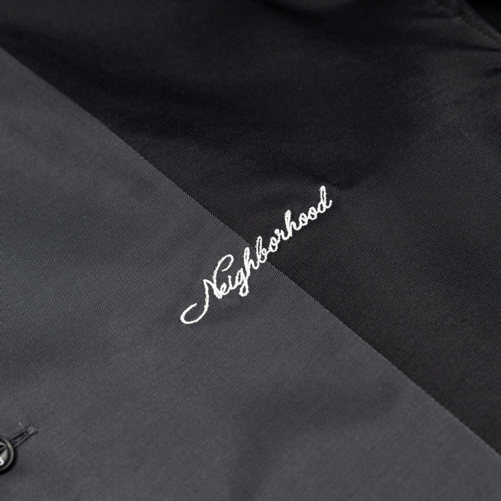 Bicolor Rayon Shirt LS | Black