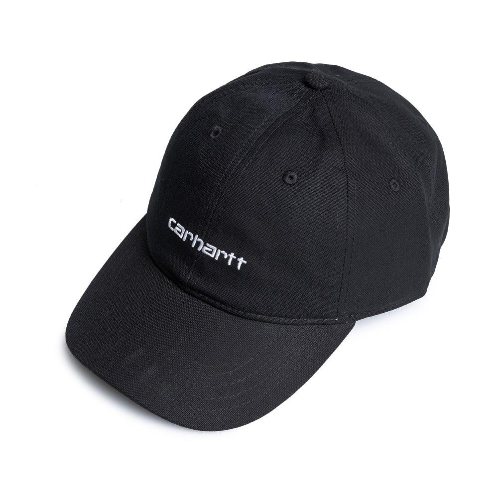 Carhartt WIP Canvas Script Cap | Black - CROSSOVER