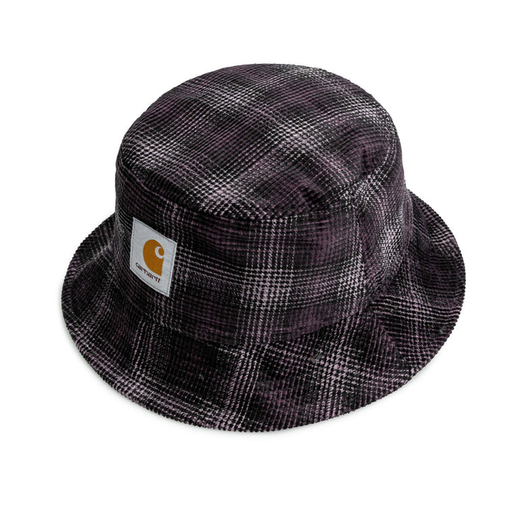 Cord Bucket Hat 'Wiley Check' | Plum
