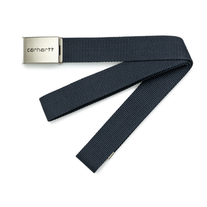 Carhartt WIP Clip Belt Chrome | Dark Navy - CROSSOVER