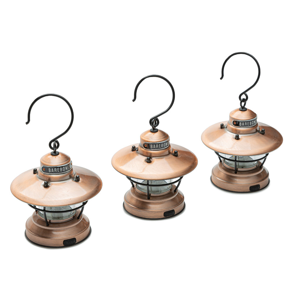 Barebones Edison Mini Lantern 3-Pack | Copper - CROSSOVER