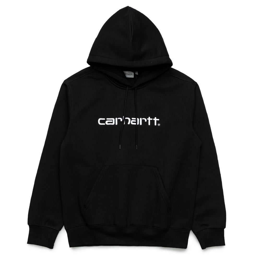 Carhartt WIP Hooded Carhartt Sweatshirt | Black - CROSSOVER