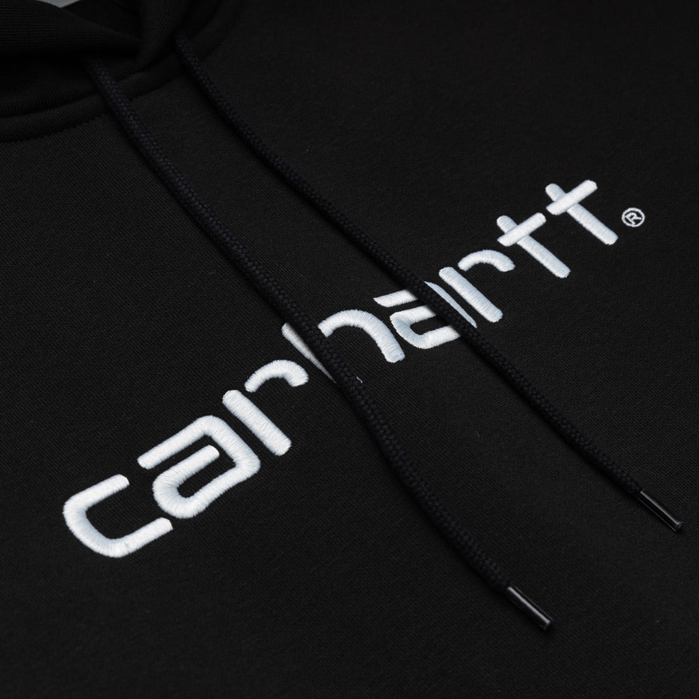 Carhartt WIP Hooded Carhartt Sweatshirt | Black - CROSSOVER