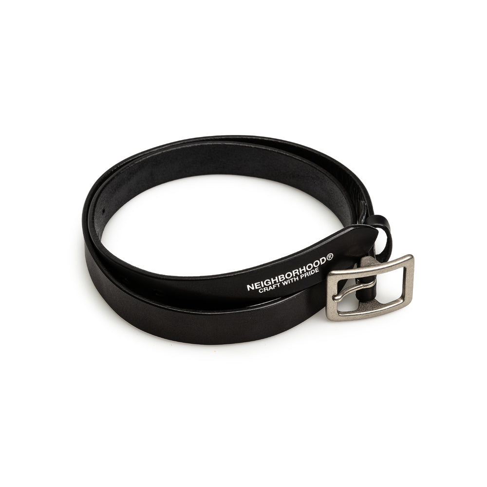 Leather Plain Belt | Black