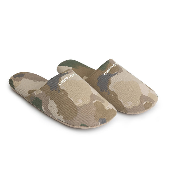 Carhartt WIP Script Embroidery Slippers | Camo Tide - CROSSOVER
