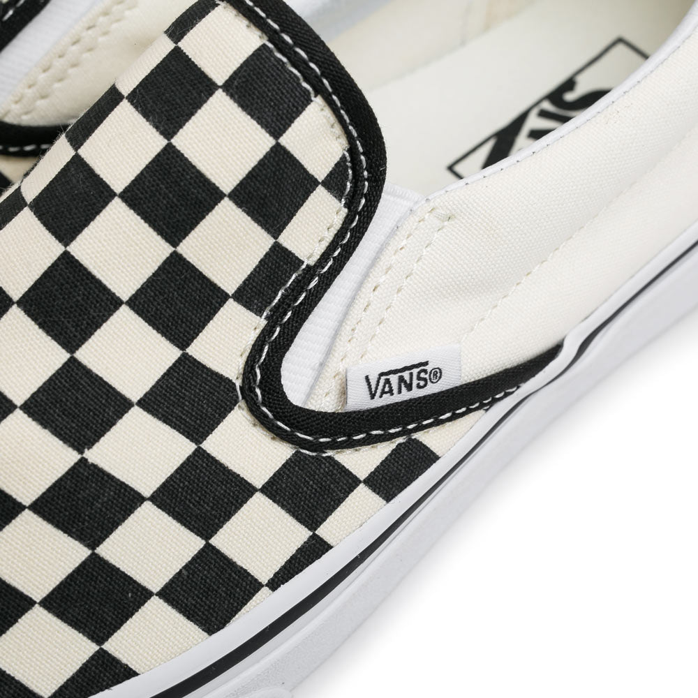 VansClassic Checkerboard Slip On | Black - CROSSOVER