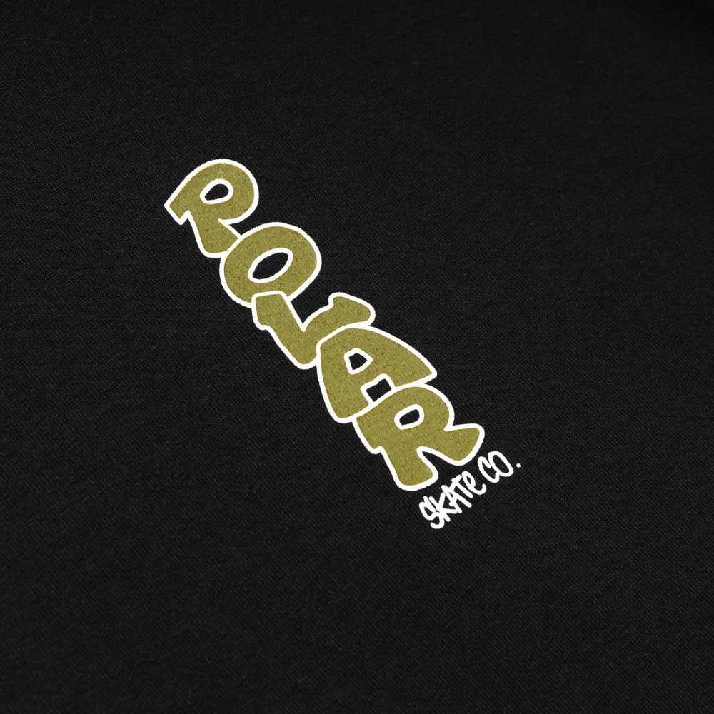 Polar Skate Co. Vertical Logo Tee | Black - CROSSOVER