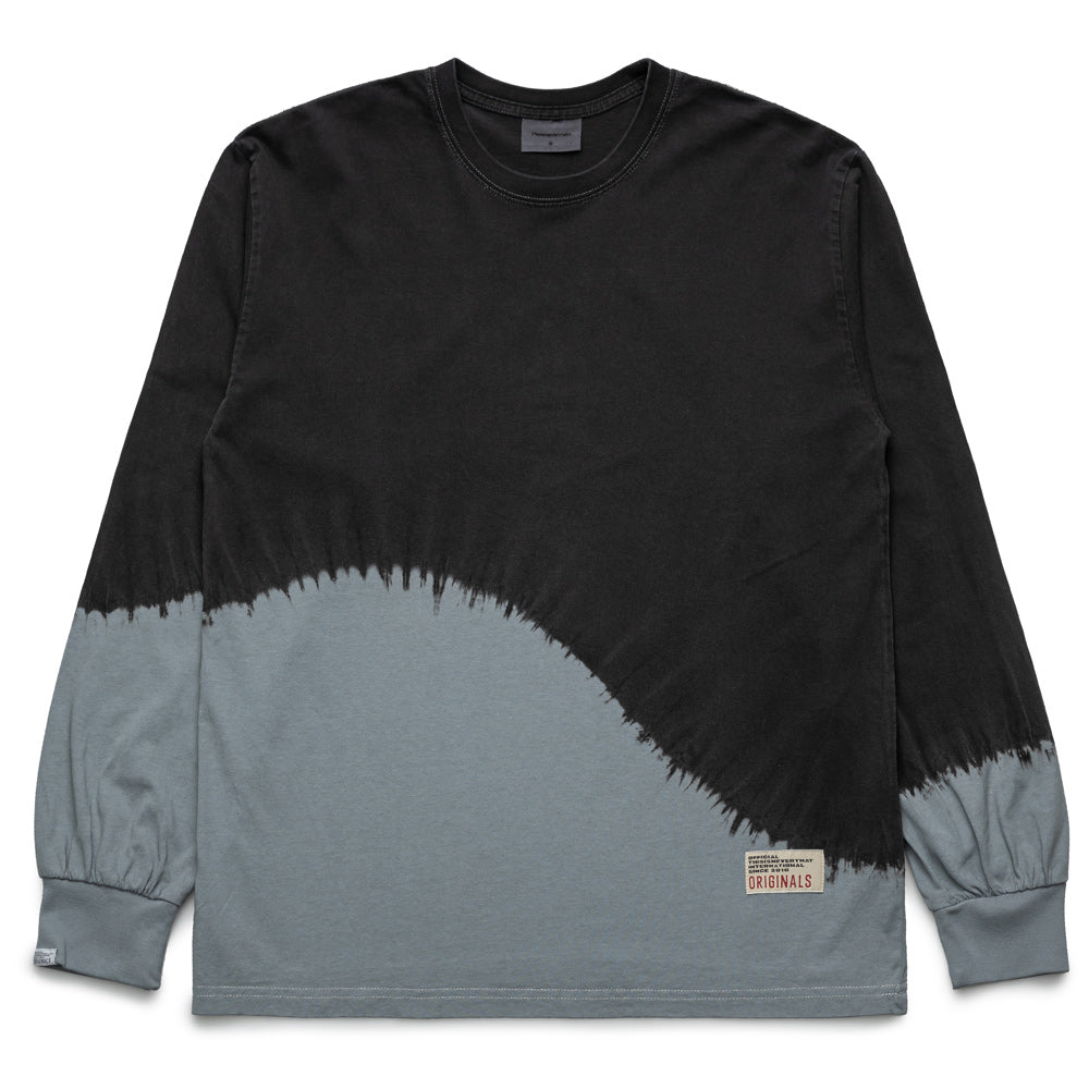 thisisneverthat Wave Overdyed L/S Tee | Charcoal - CROSSOVER