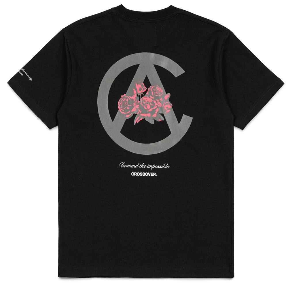 What Will Lasts Anarcho Flower Tee | Black