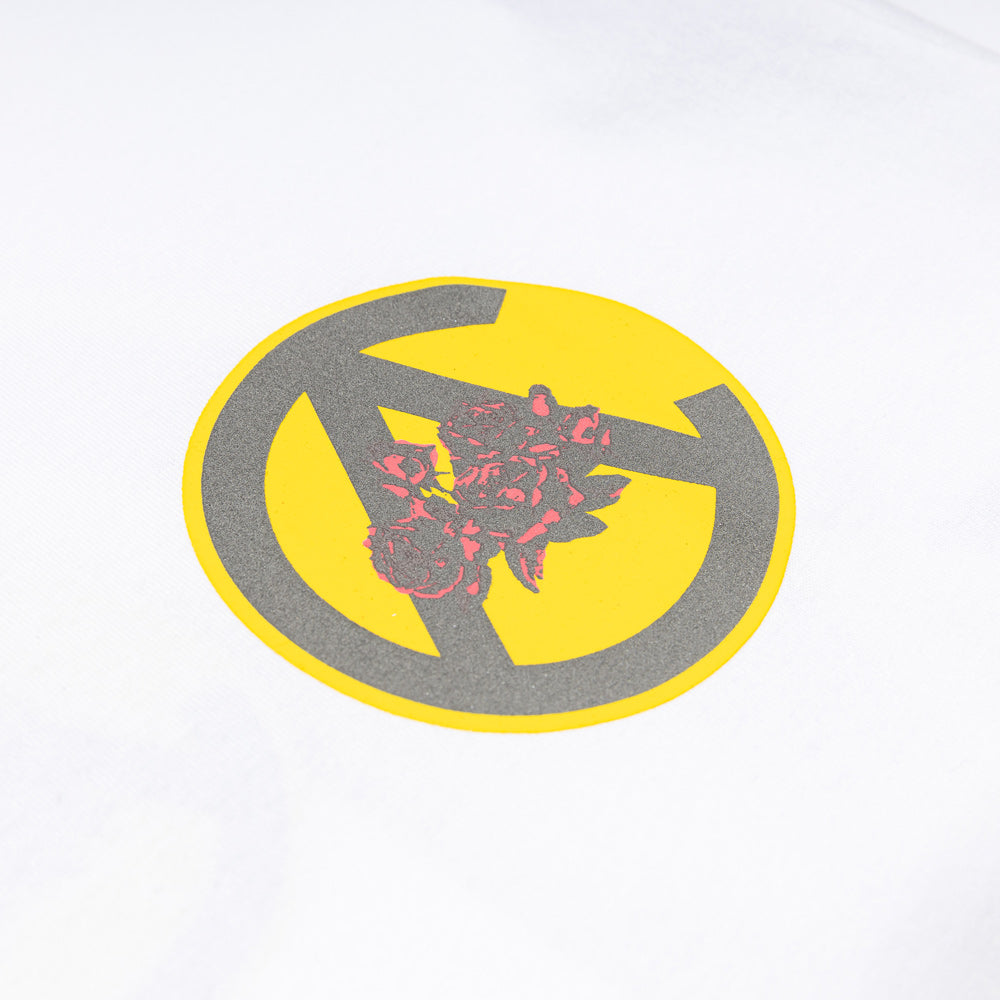 What Will Lasts Anarcho Flower Tee | White Yellow