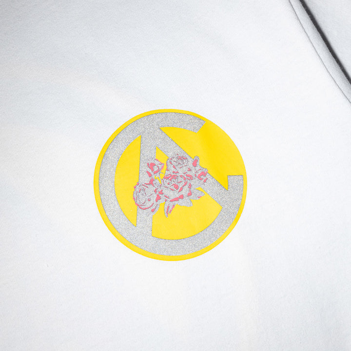 What Will Lasts Anarcho Flower Tee | White Yellow