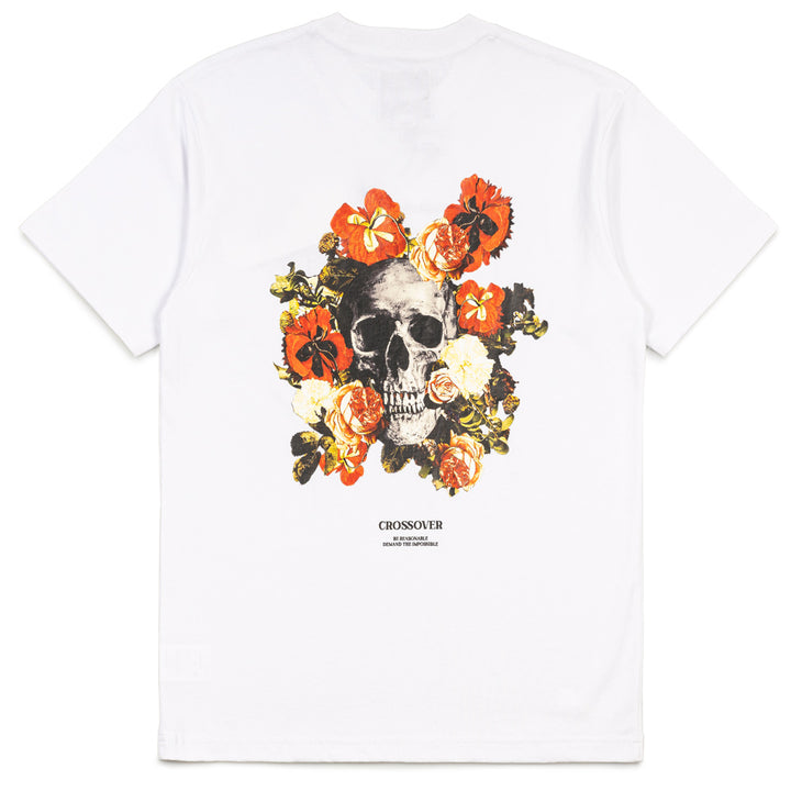 What Will Lasts Flower Skull Tee | White