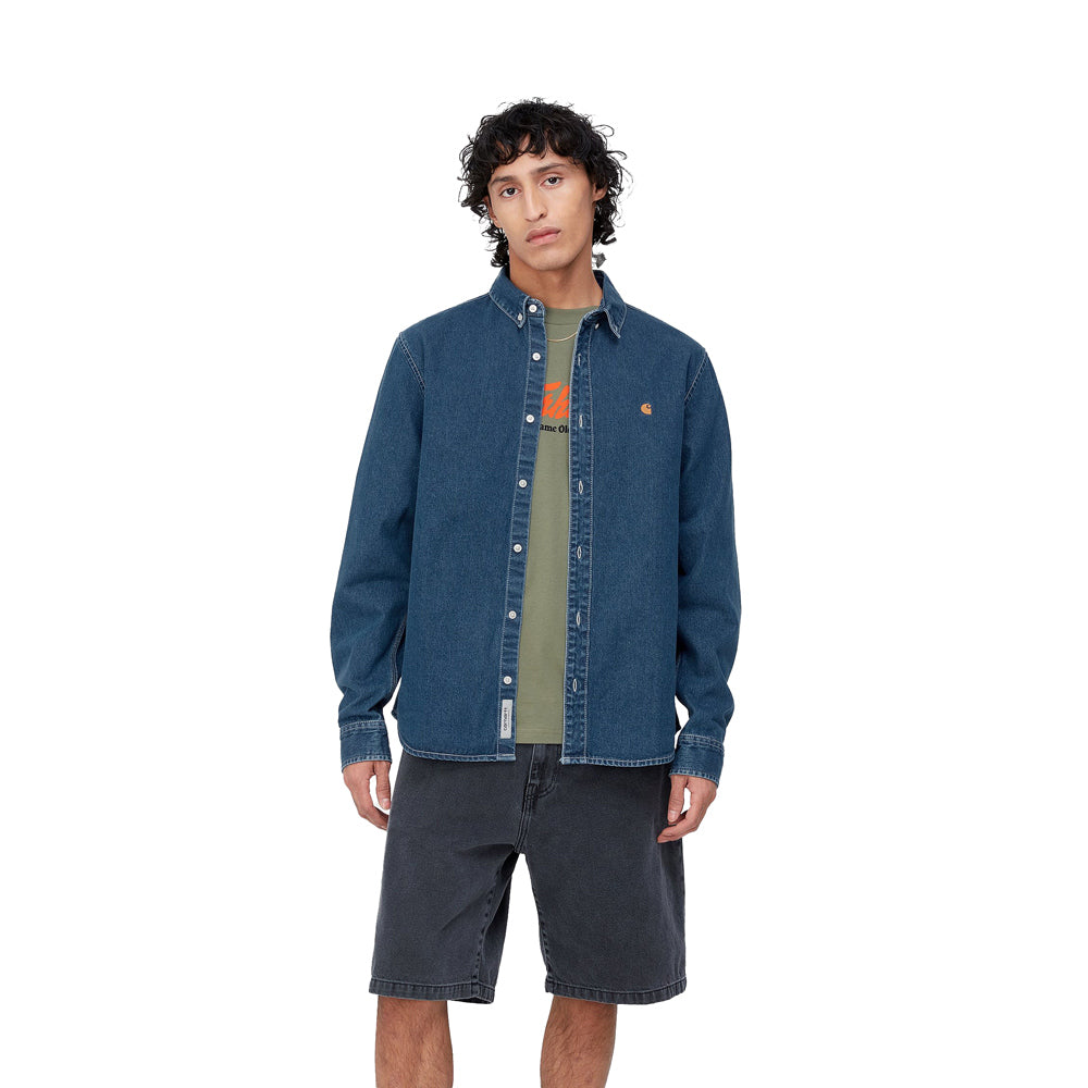 Carhartt WIP Weldon L/S Shirt | Blue – CROSSOVER